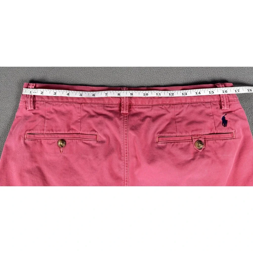 Polo Ralph Lauren Pants 33x32 Pink Straight‎ Classic Cotton Twill Prep Pony Logo